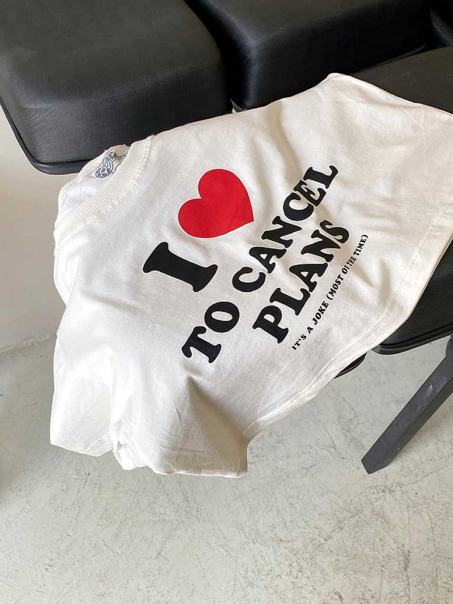 Camisetas Universo | Cropped "I Love To Cancel Plans"