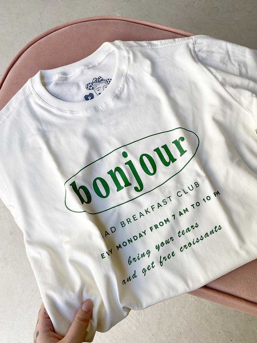 Camisetas Universo | Camiseta Bonjour - Off White