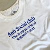 Camisetas Universo | Camiseta "Anti Social Club" Off White